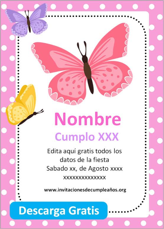 Invitaciones de Flores para editar de Cumpleaños cumpleaños